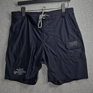 Anetik Shorts Mens 36 Black Revolt Tech Hybrid Drawstring Swim